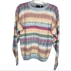 Vintage Gotham Sweater Pastel Colors Size Large -(3)
